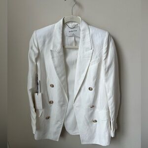 Babaton White Linen Blazer size 0